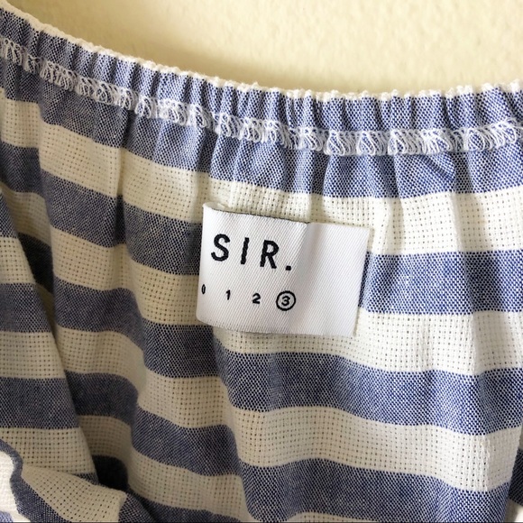 🆕 SIR the Label Blue Marlon Off the Shoulder Top - Picture 10 of 12